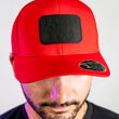 Load image into Gallery viewer, Faith Not Fear Blackout Leather Patch Hat