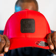 Load image into Gallery viewer, Jesus Is Lord Blackout Edition Leather Patch Hat