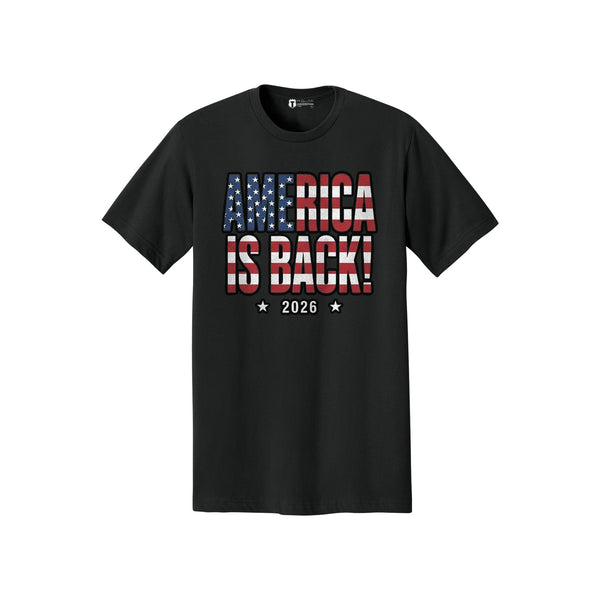 America Is Back Flag t-shirt black