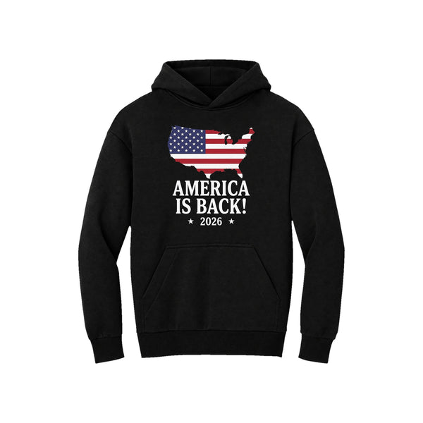 America Is Back USA Map hoodie black