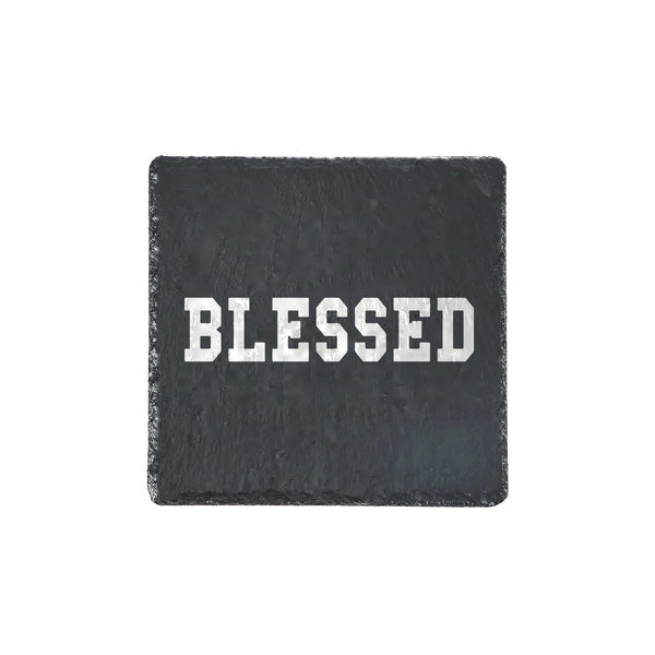 Blessed slate coaster
