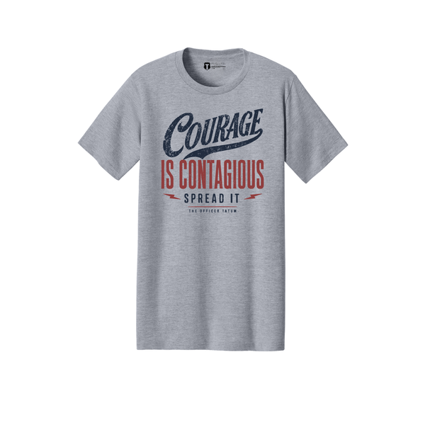Courage is Contagious T-shirt, Sports Gray