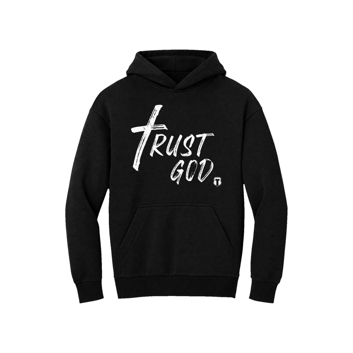 trust god hoodie black