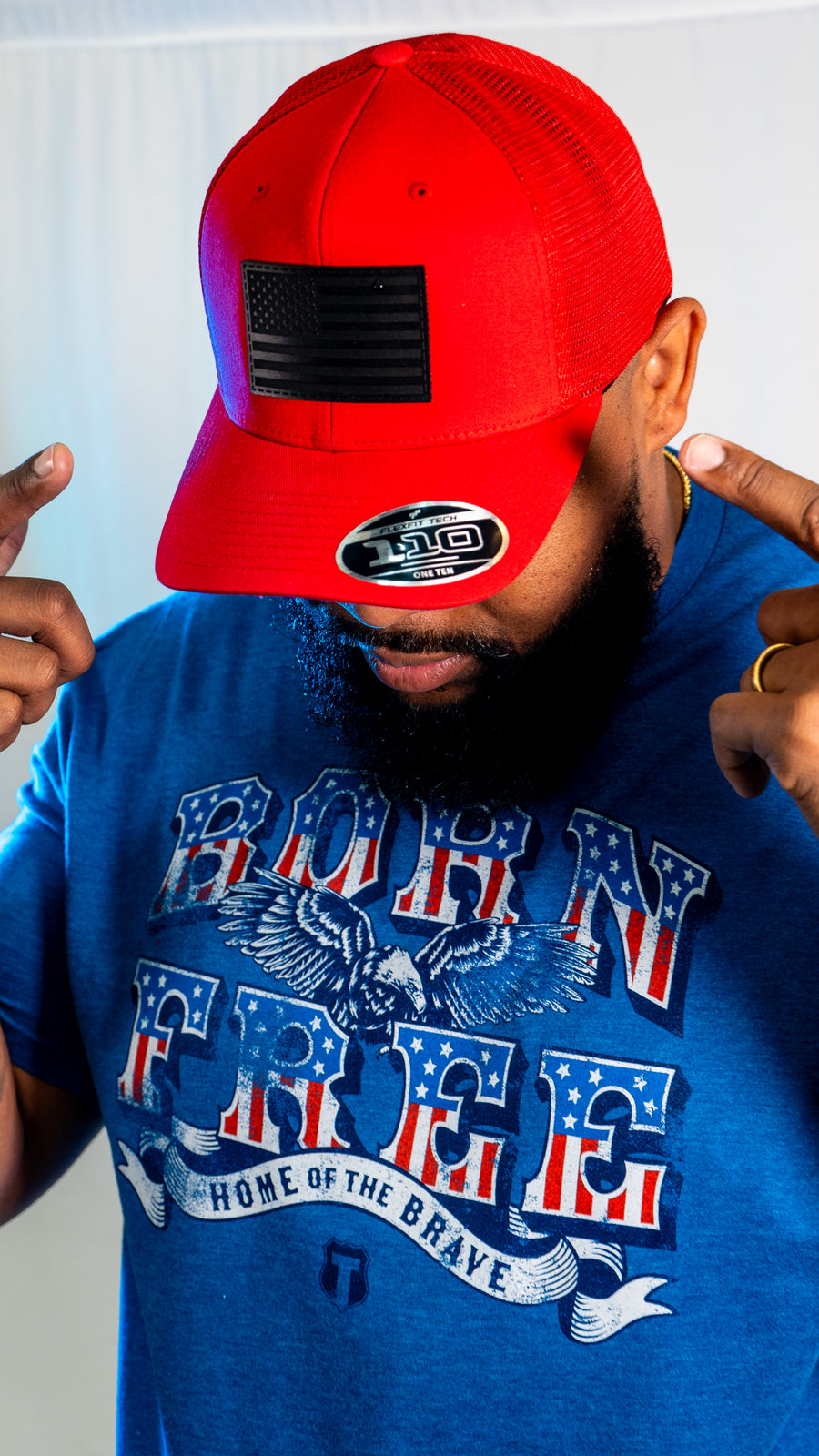 Star Spangled Banner Blackout Edition Leather Patch Hat