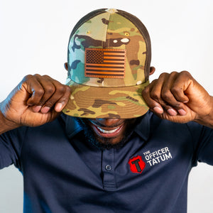 Star Spangled Banner Leather Patch MultiCam Classic Hat