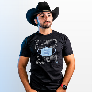 Never Again-Black-T-Shirt