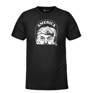 Retro Trump Face-Black-T-Shirt