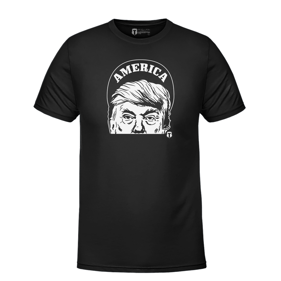 Retro Trump Face-Black-T-Shirt