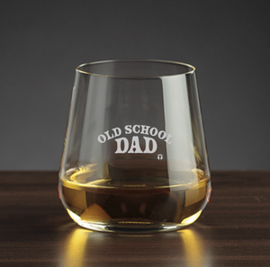 Old school Dad Whiskey Glass (2 pack)