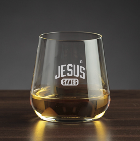 Jesus Saves Whiskey Glass (2 pack)