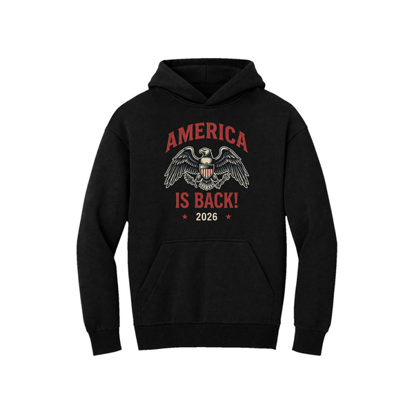 America Is Back Eagle hoodie black