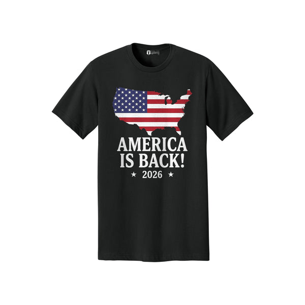 America Is Back USA Map t-shirt black