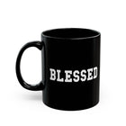 blessed black mug, side one — image 3
