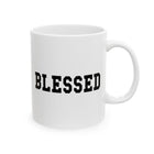 blessed white mug, side two — image 2