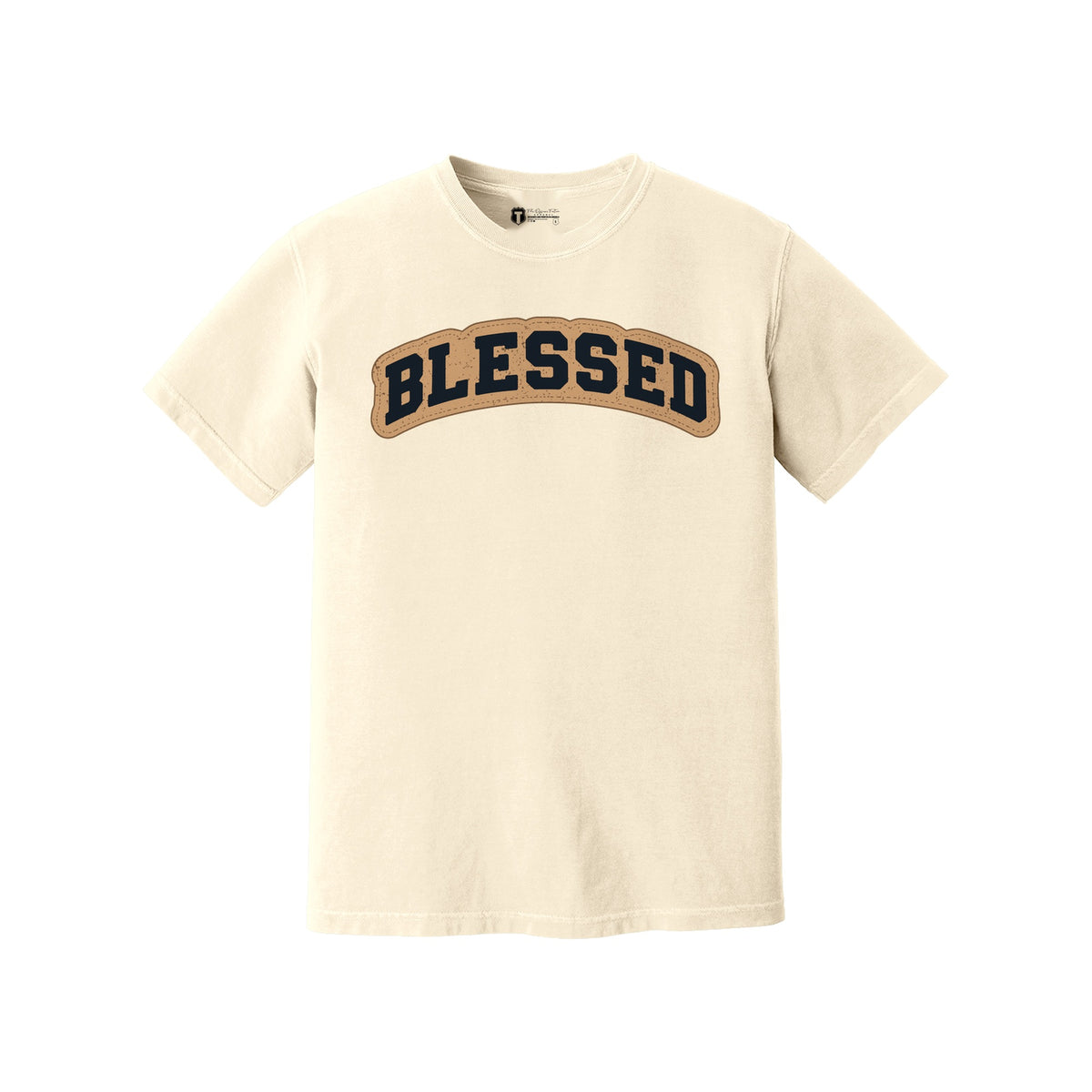 Blessed leather patch t-shirt, ivory