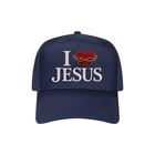I Love Jesus 5-Panel Hat - navy — image 2