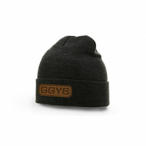 GGY6 Leather Patch Heathered Beanie - The Officer Tatum Store