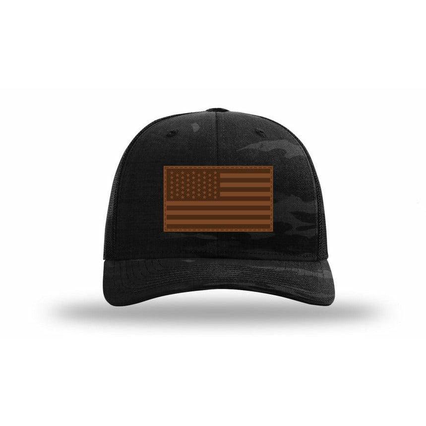 Star Spangled Banner Leather Patch MultiCam Classic Hat - The Officer Tatum Store