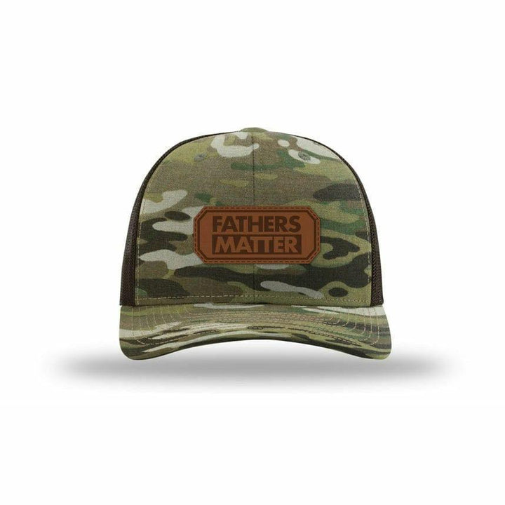 Fathers Matter Leather Patch MultiCam Trucker Hat - The Officer Tatum Store