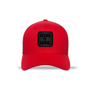 Jesus Is Lord Blackout Edition Leather Patch Hat - The Officer Tatum Store