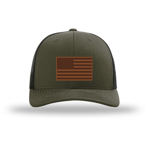 Star Spangled Banner Tan Leather Patch Hat - The Officer Tatum Store