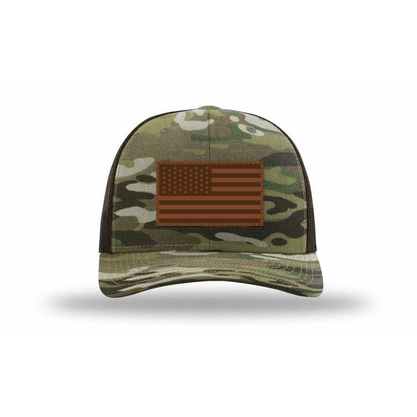 Star Spangled Banner Leather Patch MultiCam Classic Hat - The Officer Tatum Store
