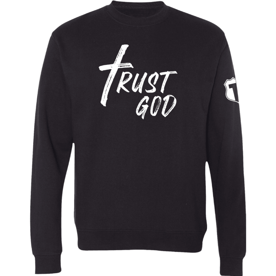 Trust God Crew Neck Sweatshirt - The Officer Tatum Store