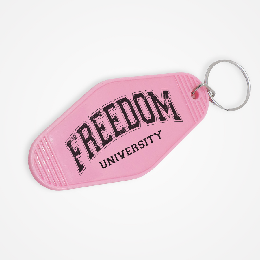 Freedom Varsity Pink Keychain