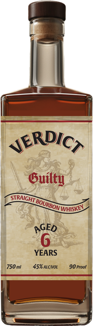 Guilty bourbon bottle
